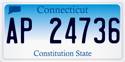 CT license plate AP24736