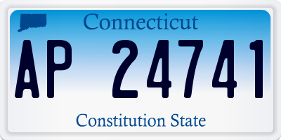 CT license plate AP24741
