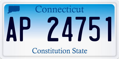 CT license plate AP24751