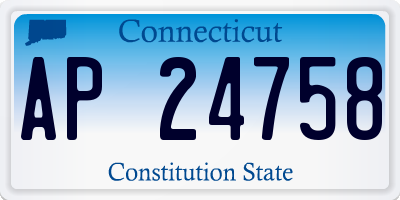 CT license plate AP24758