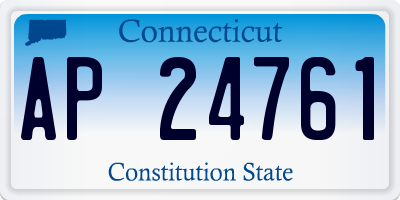 CT license plate AP24761