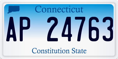 CT license plate AP24763