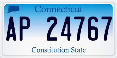 CT license plate AP24767