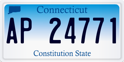 CT license plate AP24771