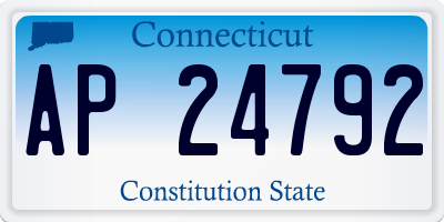 CT license plate AP24792