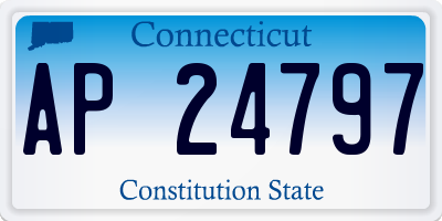 CT license plate AP24797