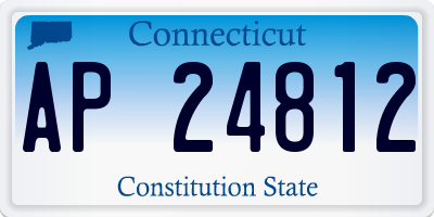 CT license plate AP24812