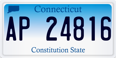 CT license plate AP24816