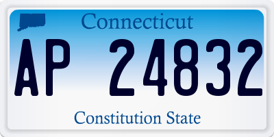 CT license plate AP24832