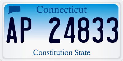 CT license plate AP24833
