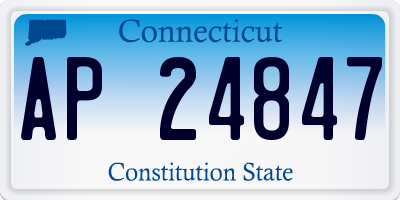 CT license plate AP24847