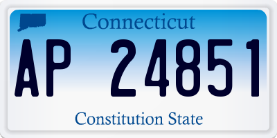 CT license plate AP24851