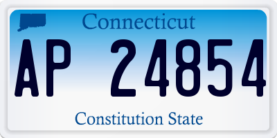 CT license plate AP24854