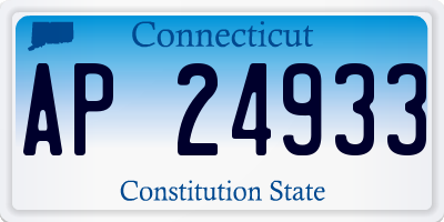 CT license plate AP24933