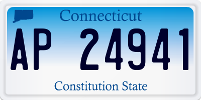 CT license plate AP24941