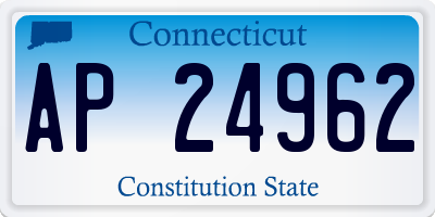 CT license plate AP24962