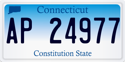 CT license plate AP24977