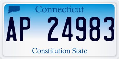 CT license plate AP24983