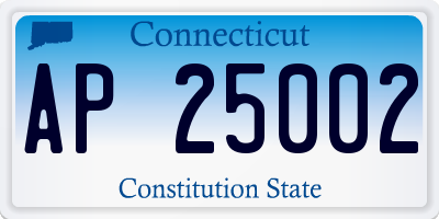 CT license plate AP25002