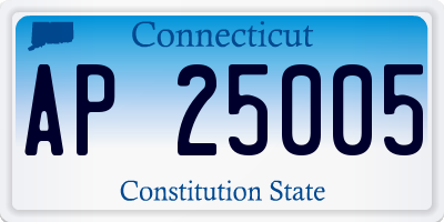 CT license plate AP25005
