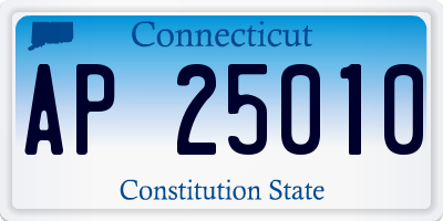 CT license plate AP25010