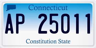 CT license plate AP25011