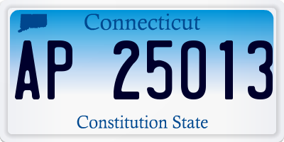 CT license plate AP25013