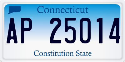 CT license plate AP25014