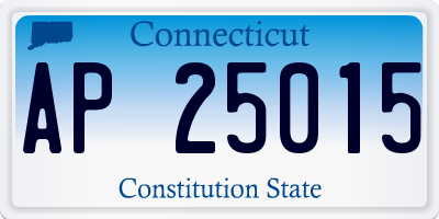 CT license plate AP25015