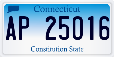 CT license plate AP25016