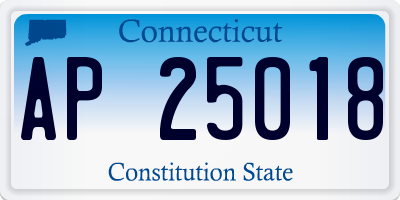 CT license plate AP25018