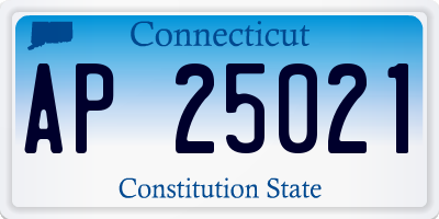 CT license plate AP25021