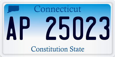 CT license plate AP25023