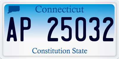 CT license plate AP25032