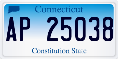 CT license plate AP25038
