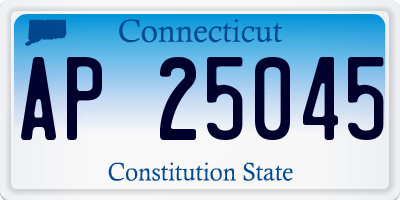 CT license plate AP25045