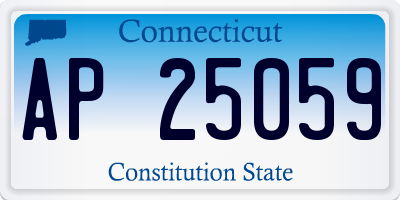 CT license plate AP25059