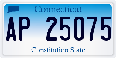 CT license plate AP25075