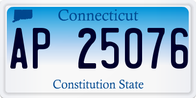 CT license plate AP25076