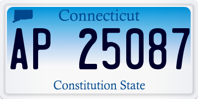 CT license plate AP25087