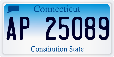 CT license plate AP25089
