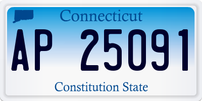 CT license plate AP25091