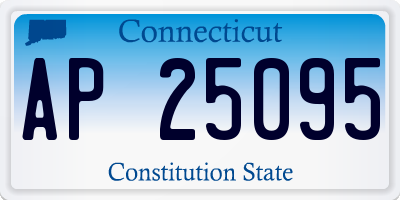 CT license plate AP25095