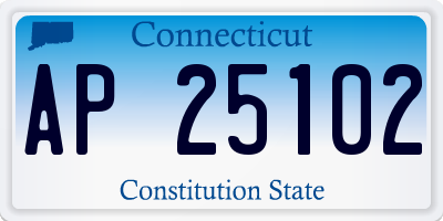 CT license plate AP25102