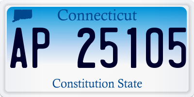 CT license plate AP25105