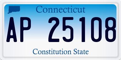 CT license plate AP25108