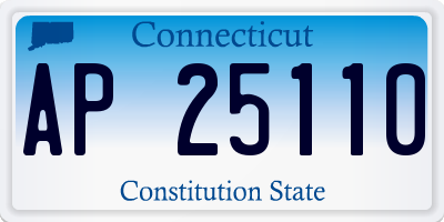 CT license plate AP25110