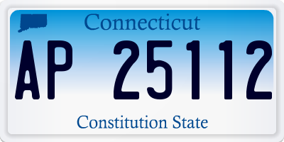 CT license plate AP25112