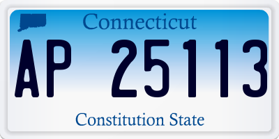 CT license plate AP25113