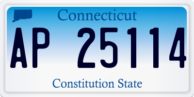 CT license plate AP25114